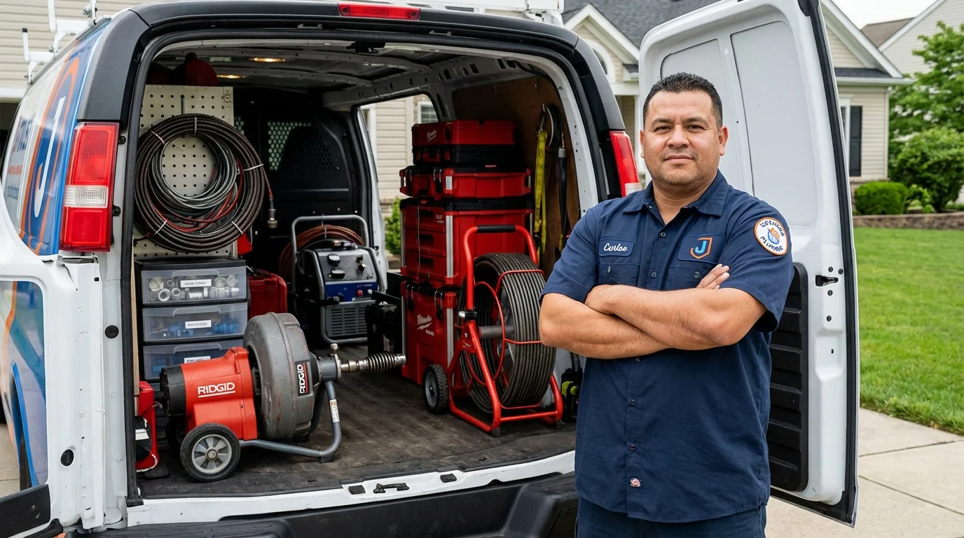 Professional drain cleaning equipment and Johns Plumbing LLC plumber in Buena Vista