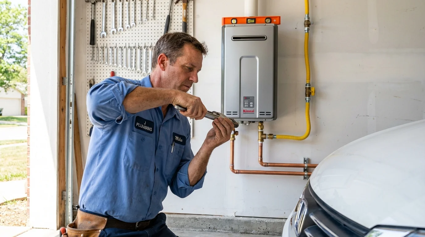 Tankless water heater installation by a Johns Plumbing LLC plumber in Buena Vista